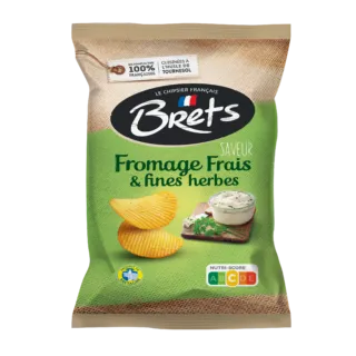Chips Brets Ondulees Fromage Frais & Fines Herbes Lot De 10X125G
