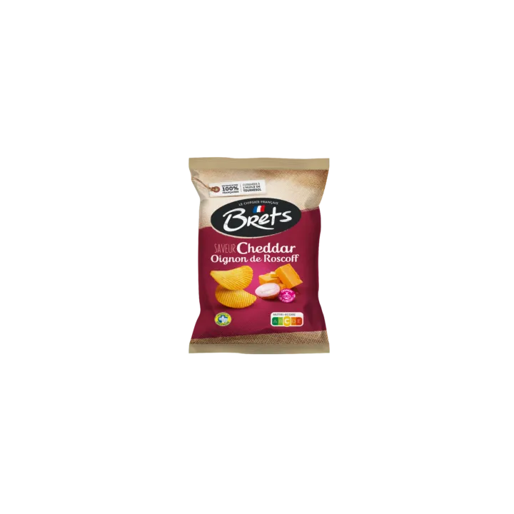 Chips Brets Cheddar Oignons De Roscoff Lot De 10X125G