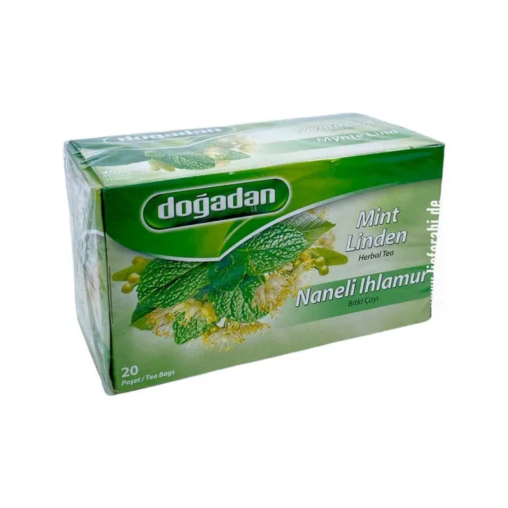Infusion à la Menthe et au Tilleul Naturelle – Doğadan Naneli Ihlamur Bitki Çayı 12x20 | Tisane turque apaisante et rafraîchissa