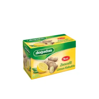 Infusion au Gingembre et à l’Écorce de Citron – Doğadan Zencefil Limon Kabuklu Karışık Bitki Çayı 12x20 | Tisane turque tonifian