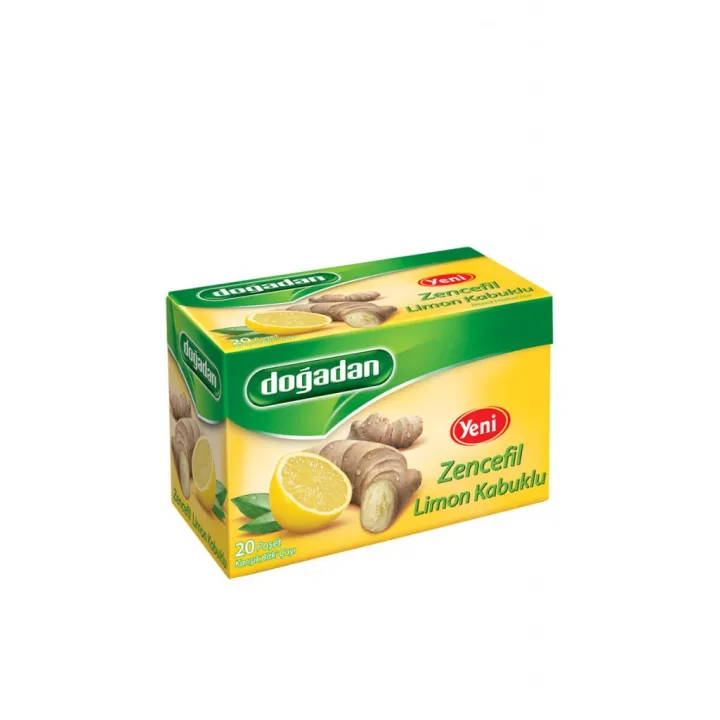 Infusion au Gingembre et à l’Écorce de Citron – Doğadan Zencefil Limon Kabuklu Karışık Bitki Çayı 12x20 | Tisane turque tonifian