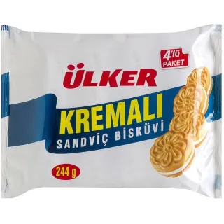 Ulker Kremali Biskuvi 244 G 4X61G 11X1 Ulker Kremali Biskuvi 244 G 4X61G 11X1