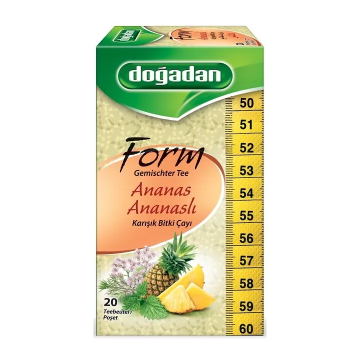 Infusion Minceur à l’Ananas et aux Plantes – Doğadan Form Ananas Karışık Bitki Çayı 12x20 | Tisane turque détox et bien-être