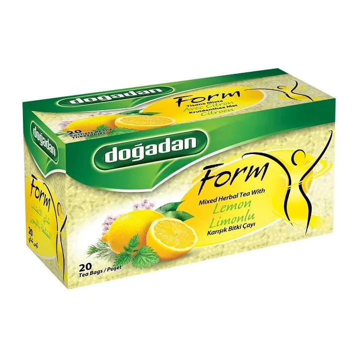 Infusion Minceur au Citron et aux Plantes – Doğadan Form 12x20 | Tisane turque détox et rafraîchissante