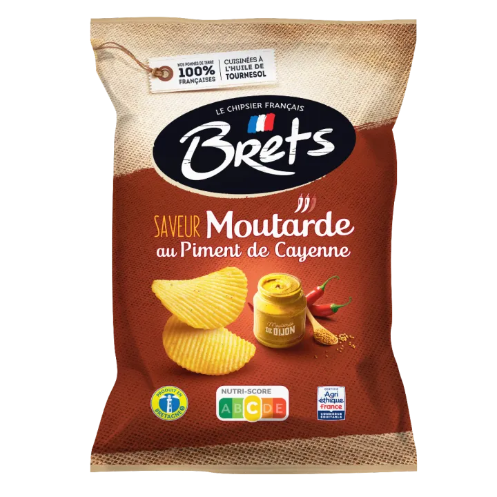 Chips Bretz Saveur Moutarde Au Pimet De Cayenne Lot De 10X125G