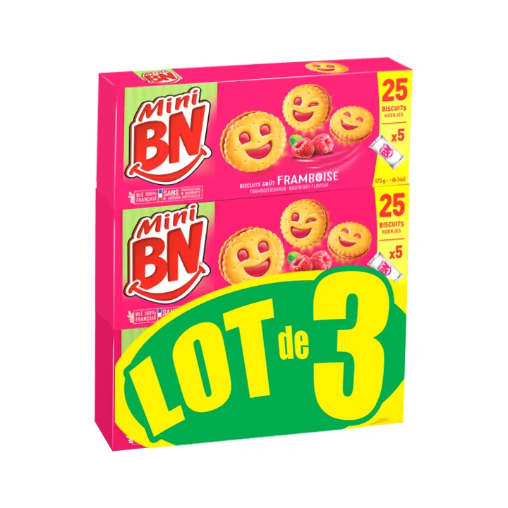 Bn Mini Framboise Lot De 3 X175Gx16
