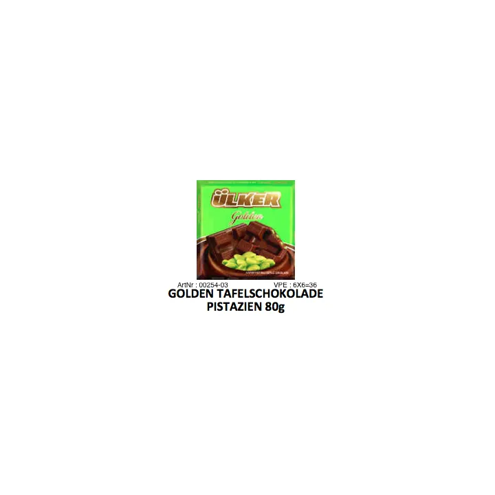 Ulker Tablette Aux Pistaches 65Gr (Fr) X36